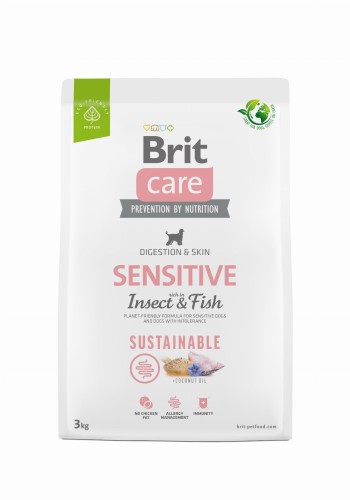  BRIT CARE SENSITIVE Adult  Insect & Fish 3kg