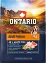 Ontario Adult Medium White Fish Biała Ryba z Brązowym Ryżem 2,25kg