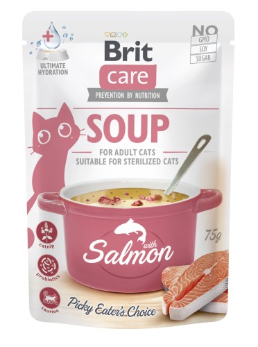 Brit Care Cat Soup łosoś 75 g
