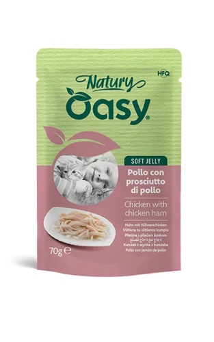 OASY  Natury Soft Jelly Kurczak Z Szynką 70g 