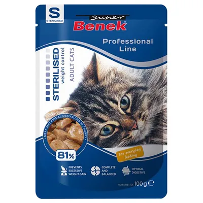 Super Benek Sterilised z drobiem w saszetce 100g