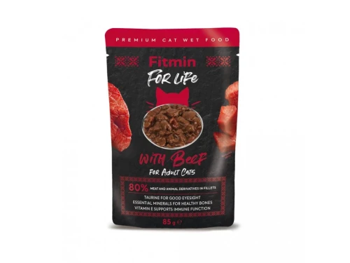 FITMIN For Life for Adult Cat Beef z Wołowiną 85g
