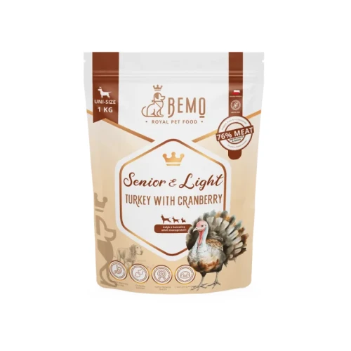  BEMO Senior & Light  indyk z żurawiną 1kg