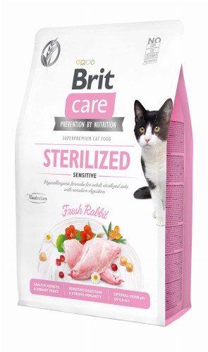 BRIT CARE STERILIZED Sensitive Królik 2kg