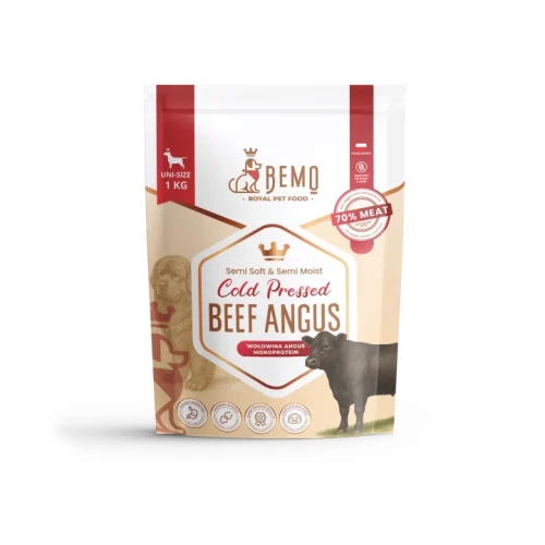 BEMO Cold Pressed Beef Angus - karma tłoczona na zimno dla psów z wołowiną Angus 1kg