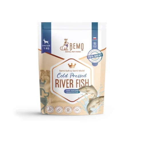 BEMO Cold Pressed River Fish - karma tłoczona na zimno dla psów z rybami rzecznymi 1kg