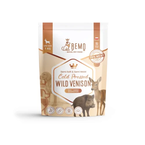 BEMO Cold Pressed Wild Venison - karma tłoczona na zimno dla psów z dziczyzną i sarniną 1kg