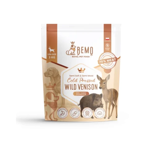 BEMO Cold Pressed Wild Venison - karma tłoczona na zimno dla psów z dziczyzną i sarniną 3kg