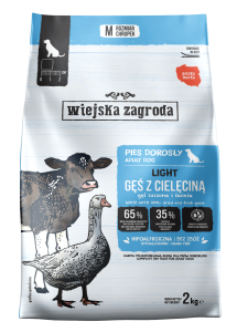 Wiejska Zagroda Karma sucha dla psa Light Gęsina z cielęciną (dorosły) 2kg