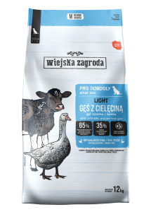Wiejska Zagroda Karma sucha dla psa Light Gęsina z cielęciną (dorosły) 12kg 