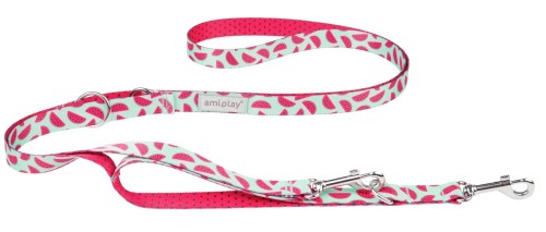 AMIPLAY Smycz  regulowana 7w1 WATERMELON