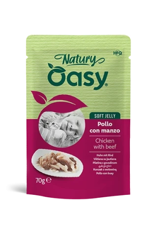 OASY  Natury Soft Jelly Kurczak Z Wołowiną 70g 