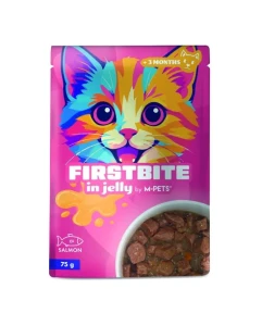 FIRSTBITE mokra karma w galaretce z łososiem dla kota 85g
