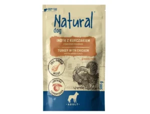 NATURAL indyk z kurczakiem z dodatkiem brzoskwini 500 g 