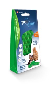 PET+ME Zielona szczotka dla kotów z krótką lub długą, gęstą sierścią z pełnym podszyciem oraz psów z puszystą okrywą wierzchnią i miękkim podszyciem