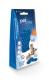PET+ME Niebieska szczotka dla kotów i psów z krótką, jedwabistą sierścią, prostą lub kudłatą z niewielkim podszyciem oraz królików z każdym rodzajem sierści