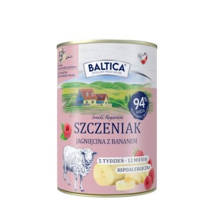 BALTICA mokra karma dla szczeniąt jagnięcina z bananem 400g