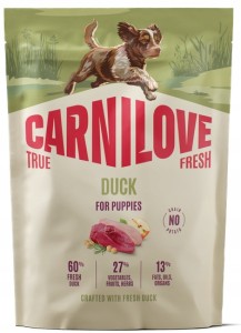 CARNILOVE TRUE FRESH sucha karma z kaczką dla szczeniąt 1,5kg
