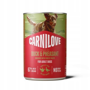 CARNILOVE mokra karma z kaczką i bażantem dla dorosłych psów 400g