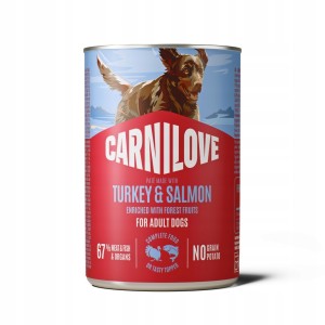 CARNILOVE mokra karma z indykiem i łososiem dla dorosłych psów 400g