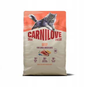 CARNILOVE TRUE FRESH sucha karma z wołowiną dla dorosłych kotów dużych ras 2kg