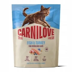 CARNILOVE TRUE FRESH sucha karma z rybą i indykiem dla sterylizowanych kotów 400g