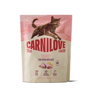 CARNILOVE TRUE FRESH sucha karma z indykiem dla sterylizowanych kotów 400g
